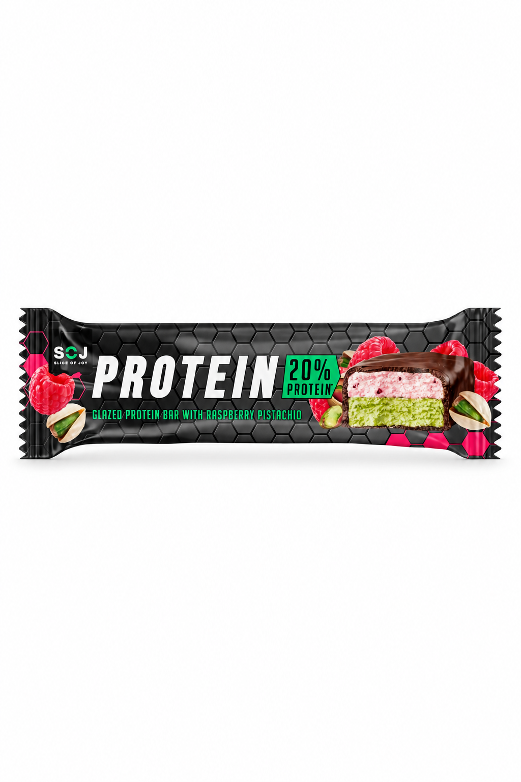 Протеиновый батончик "Protein SOJ" с малиново-фисташковым вкусом 50г