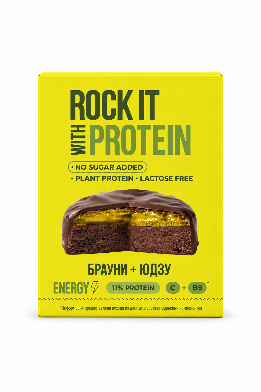 Бисквит протеиновый "Rock It" брауни-шоколадный с юдзу 50 гр