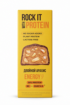 Батончик "Rock It" двойной арахис 40г