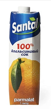 Сок апельсин SANTAL 1л